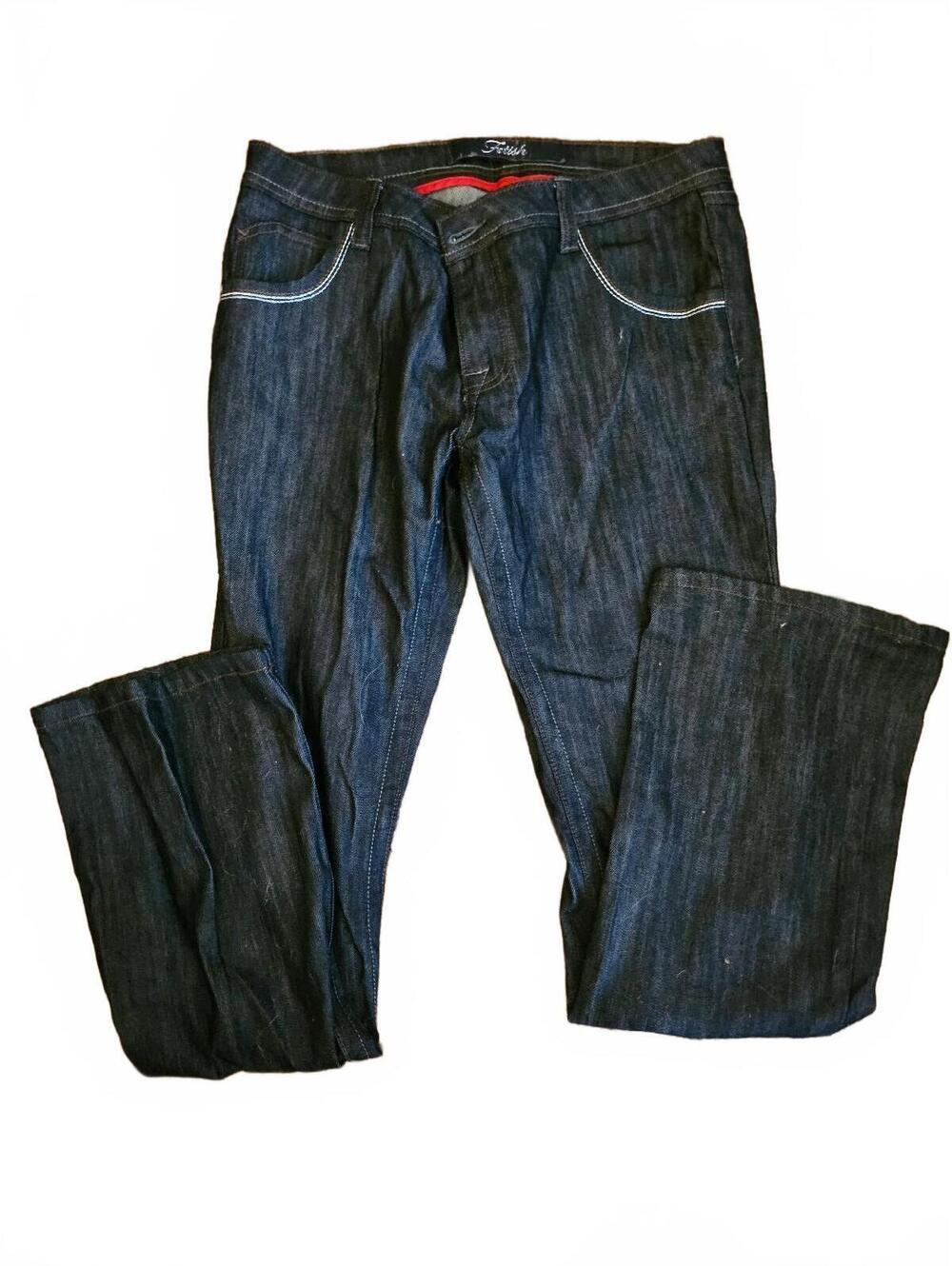 Fetish Denim Jeans Women's 31 Dark Wash Wide Leg - EUC